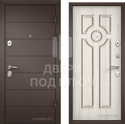Металлическая входная дверь под ключ в коттедж ДПК-5037