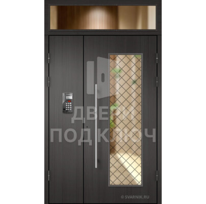 Дверь со стеклом и ковкой ДПК-13780