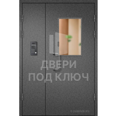 Входная остекленная дверь в подъезд с домофоном ДПК-13720